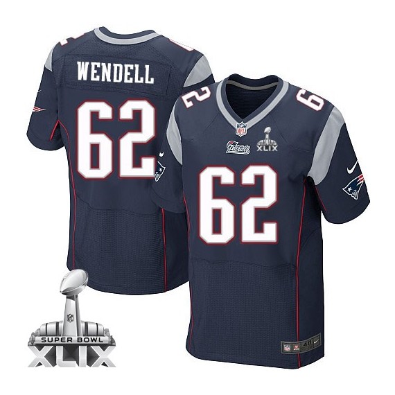 New England Patriots Ryan Wendell Official Nike Navy Blue Elite Adult ...